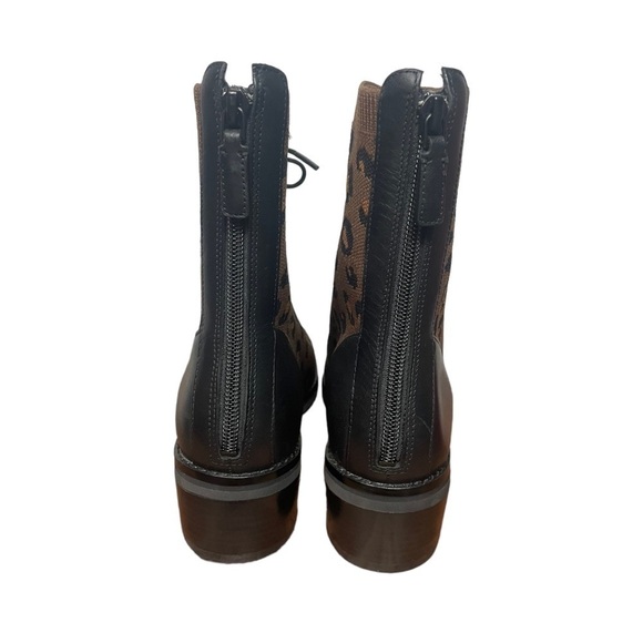 Cole Haan Leopard Print Piedmont Combat Bootie, Brown, Black, NWOT, 6B - Picture 3 of 12